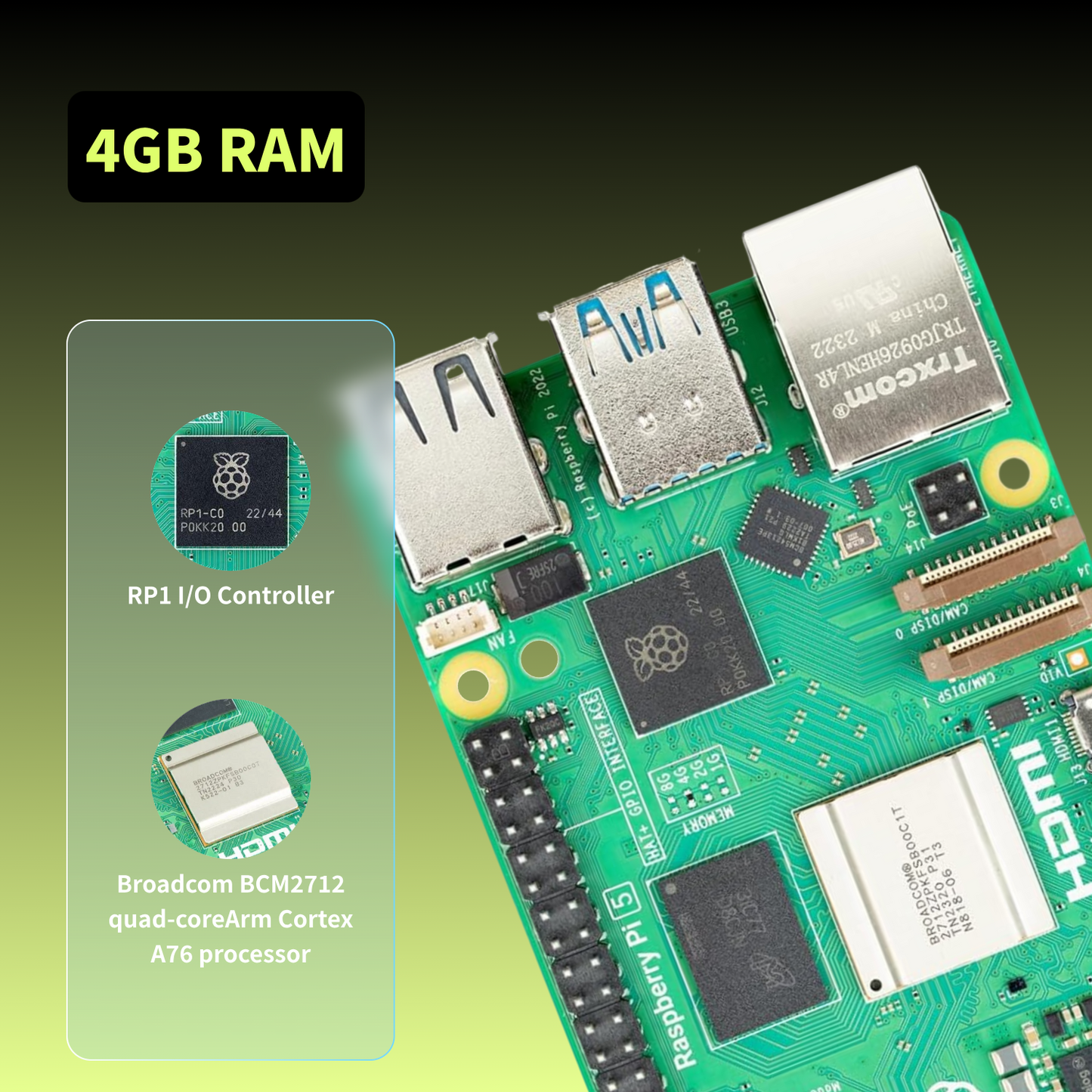 iRasptek Starter Kit for Raspberry Pi 5 RAM 4GB-64GB Edition of OS-Bookworm Pre-Loaded(Aluminum Case)