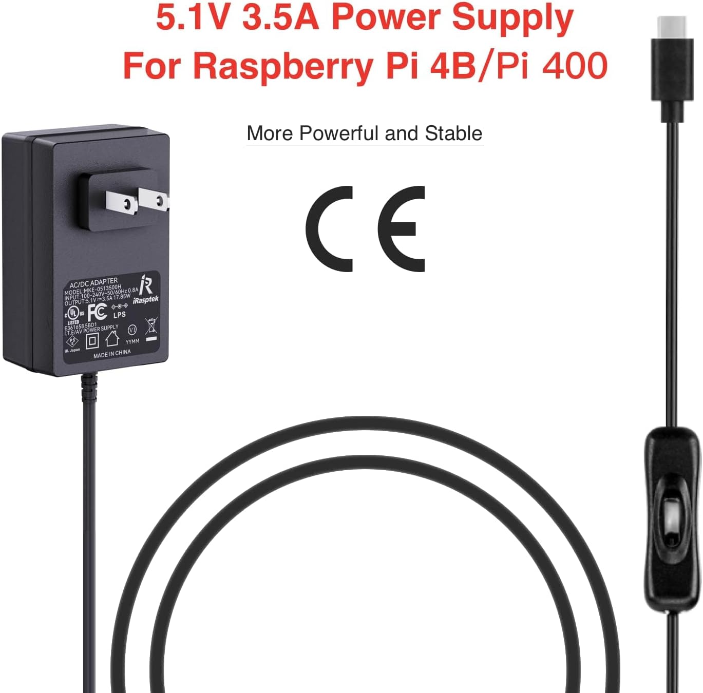 iRasptek Starter Kit for Raspberry Pi 4B 4GB - 64GB Edition,Noobs Preinstalled,5V 3.5A Power Supply,Display Cable,Heatsink,Transparent Case and Cooling Fan,Card Reader,GPIO Reference Card