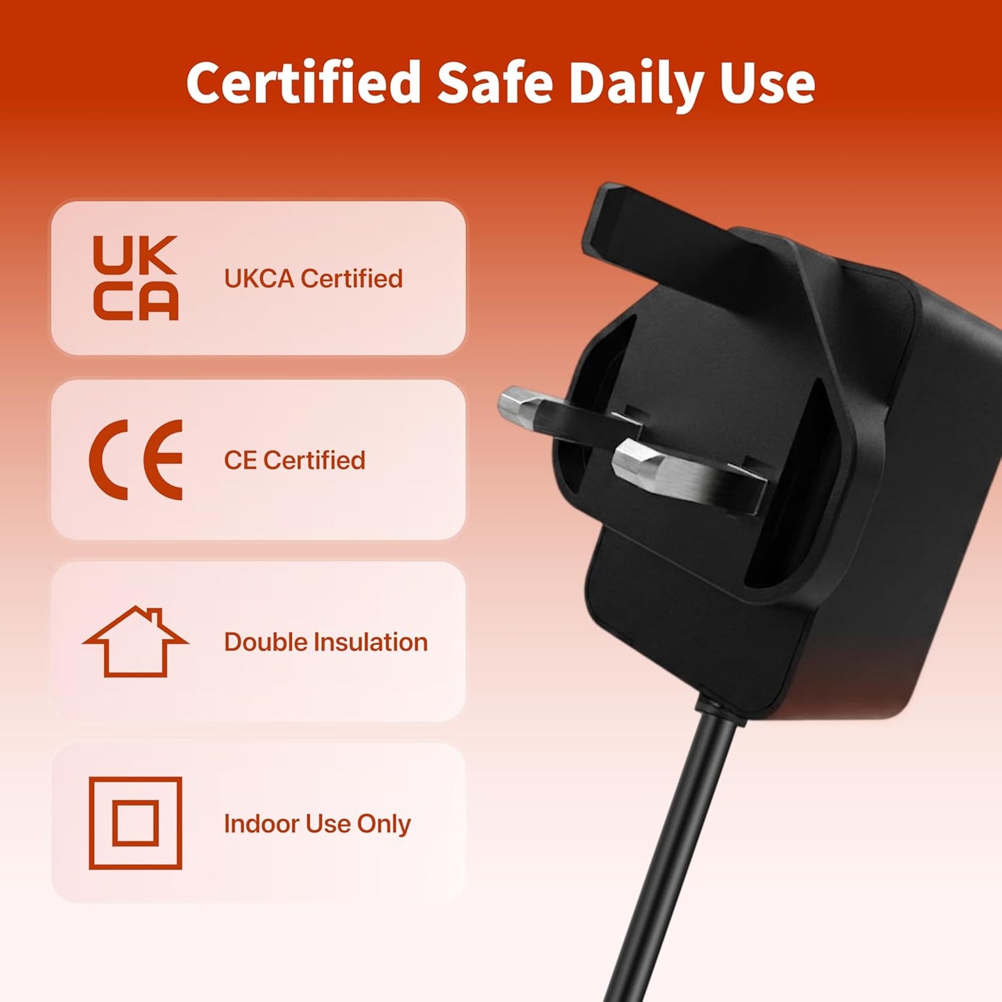 iRasptek 15W 5V/3A USB-C Power Adapter for Raspberry Pi 4 （black）