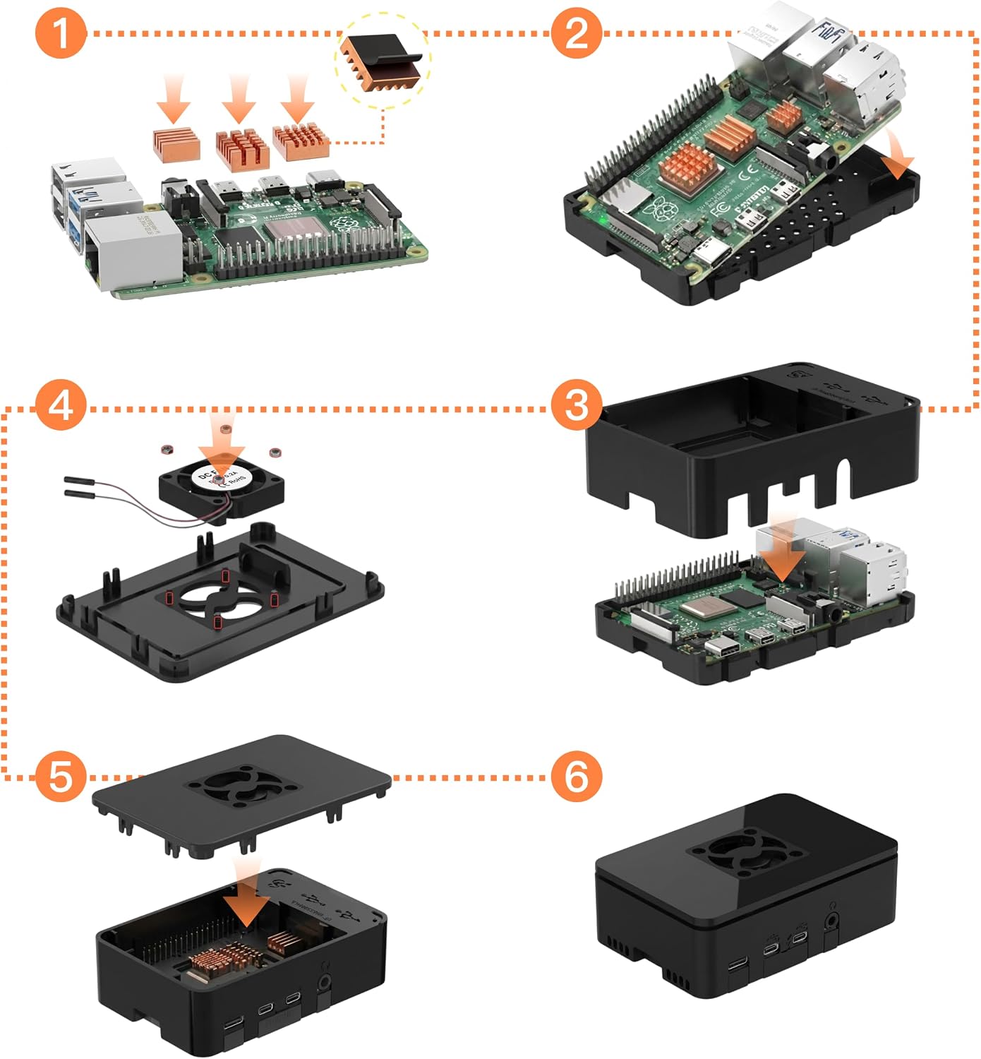 iRasptek Starter Kit for Raspberry Pi 4B 3GB RAM-32GB SD Card Edition