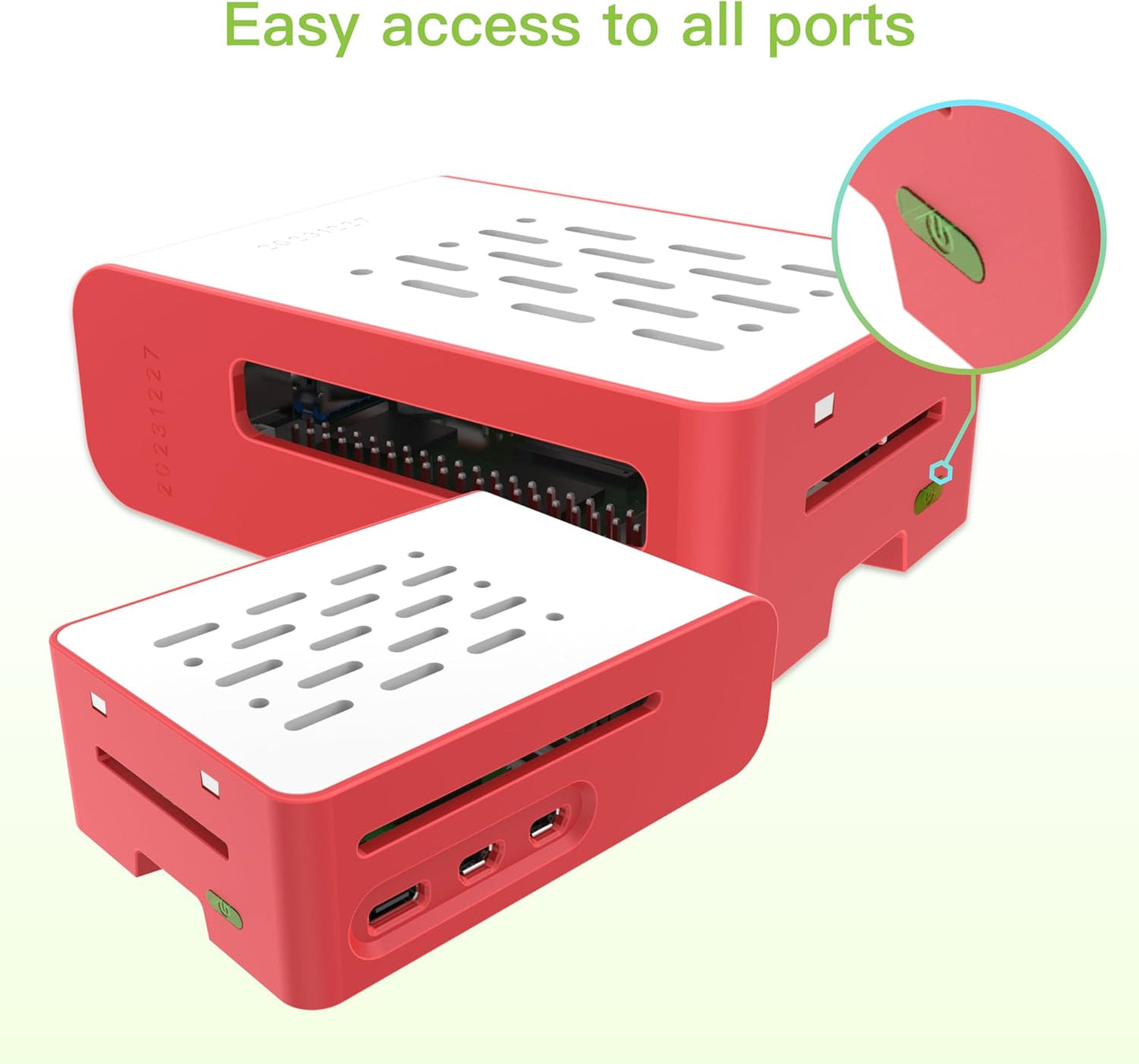 iRasptek Basic Kit for Raspberry Pi 5 RAM 4GB with Pi 5 Case and Active Cooler