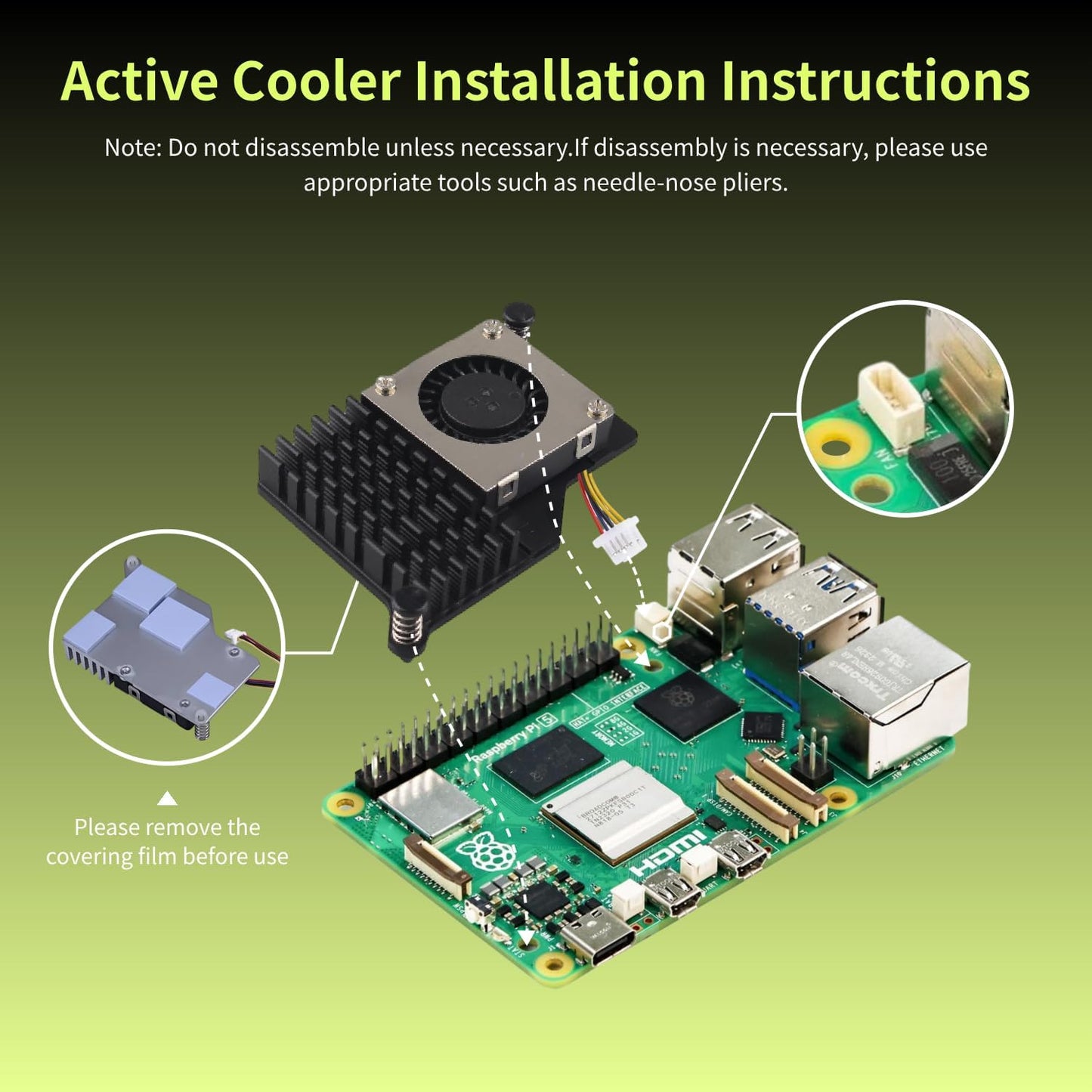 iRasptek Starter Kit for Raspberry Pi 5 8GB RAM- Includes 8GB Board, 5.1V 5A USB-C Pi5 Power Adaptery, Pi5 Metal Case and Active Cooler