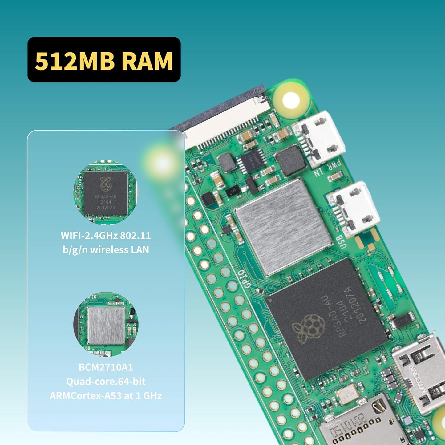 iRasptek Basic Kit for Raspberry Pi Zero 2 W with Acrylic Case,Mini HD-HD Adapter,Heatsink,Pin Header,Micro USB OTG Cable,Screwdriver| Ideal for DIY, IoT and STEM Projects