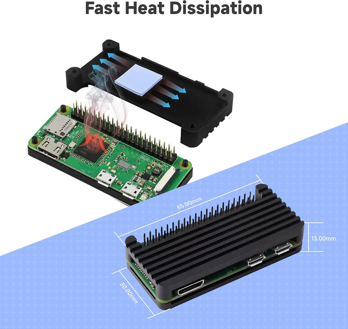 iRasptek Starter Kit for Raspberry Pi Zero WH,512MB RAM,32GB Preloaded PiOS