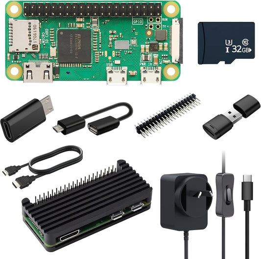 iRasptek Starter Kit for Raspberry Pi Zero WH,512MB RAM,32GB Preloaded PiOS