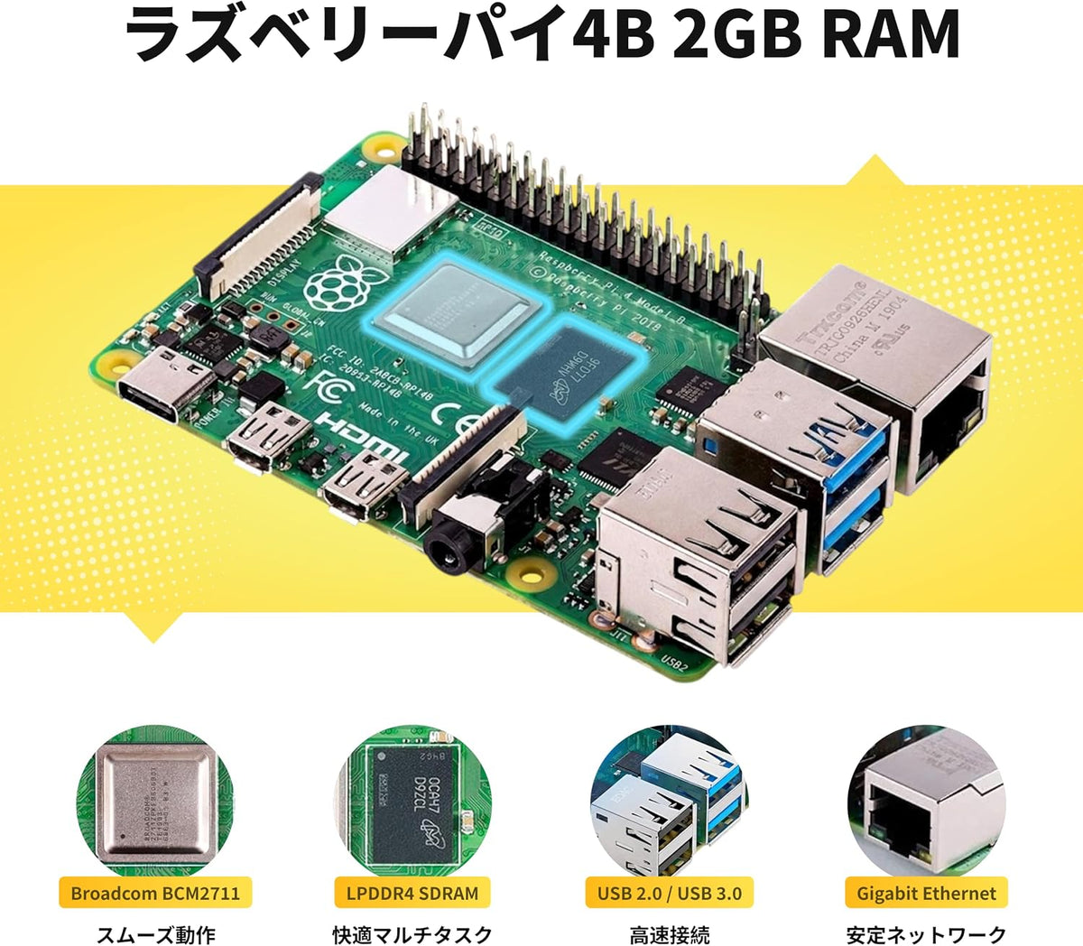 iRasptek Starter Kit for Raspberry Pi 4B 3GB RAM 32GB Preloaded Pi OS