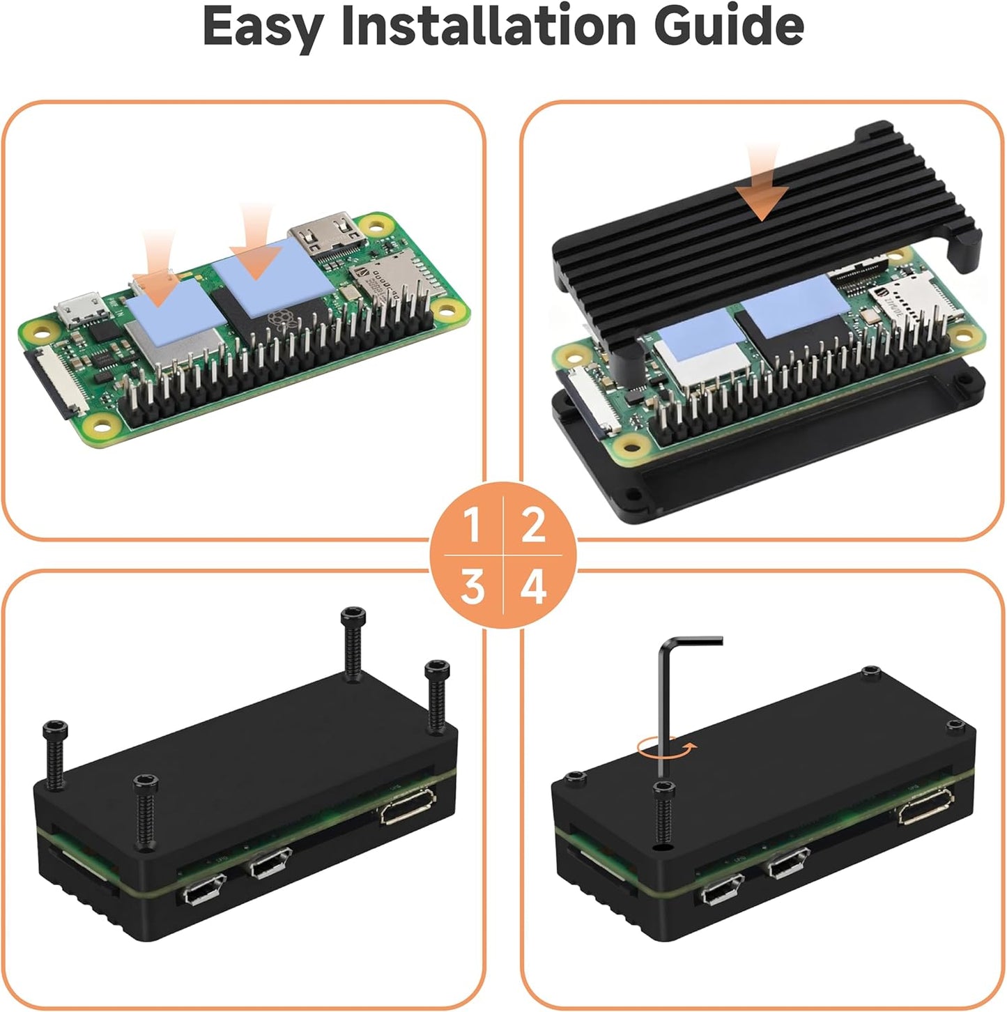 iRasptek Starter Kit for Raspberry Pi Zero 2 W, 512MB RAM, 32GB Edition with Bookworm OS Pre-Installed
